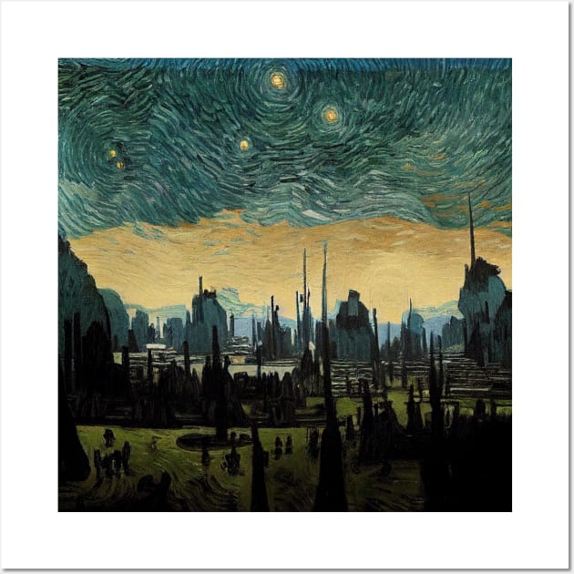 Starry Night in Kashyyyk Wall Art by Grassroots Green